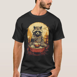 Otaku Racoon Eat Japanese Food Ramen Noodles 5 T-Shirt
