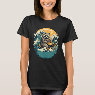 Otaku   Racoon Eat Japanese Food Ramen Noodles 6 T-Shirt