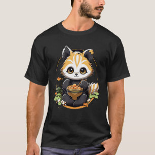 Otaku Racoon Eat Japanese Food Ramen Noodles 8 T-Shirt
