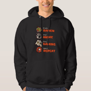 Otaku Ramen Gaming Repeat Gamer Video Games Hoodie