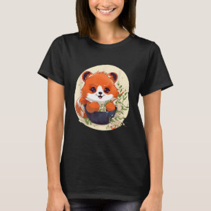 Otaku Red Panda Eat Japanese Ramen Noodles 1 T-Shirt