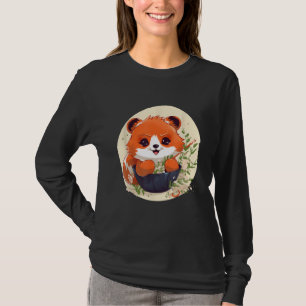 Otaku Red Panda Eat Japanese Ramen Noodles 1 T-Shirt