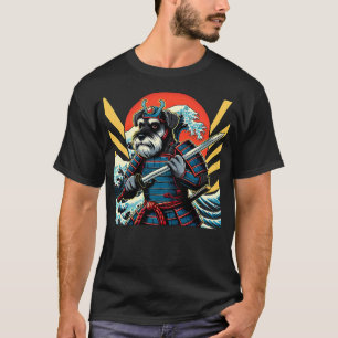 Otaku Schnauzer dog Samurai T-Shirt