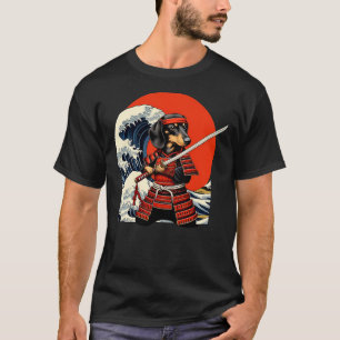 Otaku Weiner Dachshund Dog Samurai T-Shirt