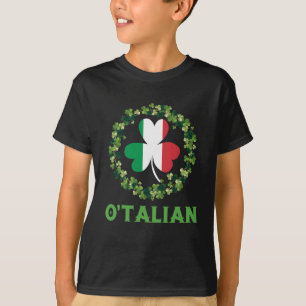 O'talian Italian Irish Saint Patricks Day Shamrock T-Shirt