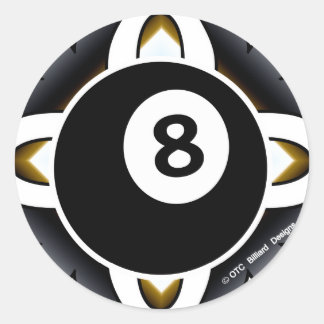 OTC Billiards 8 Ball Deco Classic Round Sticker