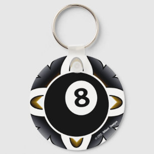 OTC Billiards 8 Ball Deco Key Ring