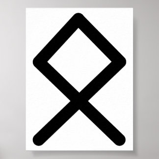 OTHALA Nordic Rune (Heritage, Ancestry) | Elder Fu Poster