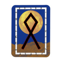 Othala Viking Rune Magnet - Home!