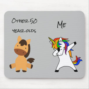 Other 50 Year Olds Birthday Unicorn Horse Mouse Pad