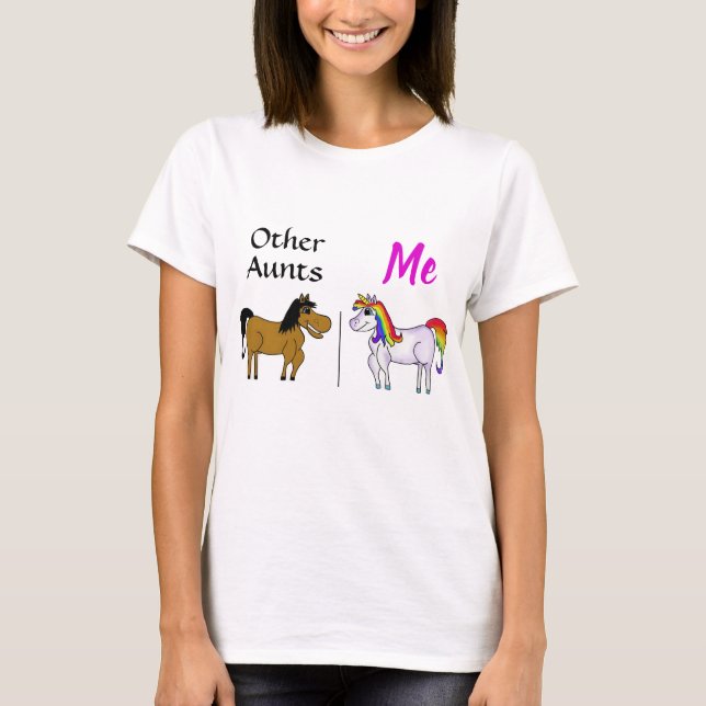 Other Aunts Me Unicorn Aunt Auntie T-Shirt (Front)