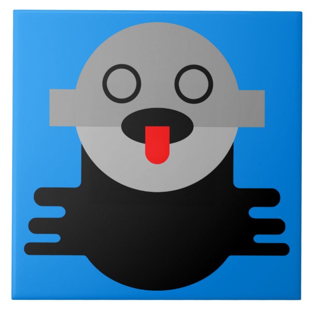 Other Dimension Dada Alien Manga Clupkitz Ceramic Tile (Front)