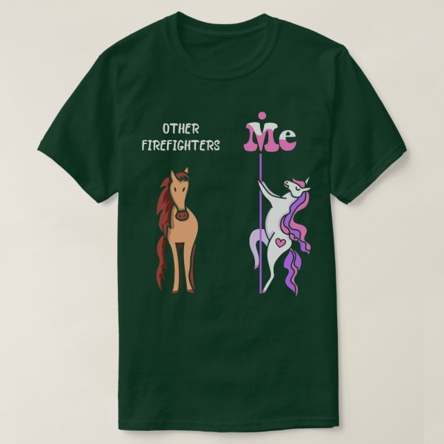 Other firefighters Me Tee Unicorn Firefighter Funn (Design Front)