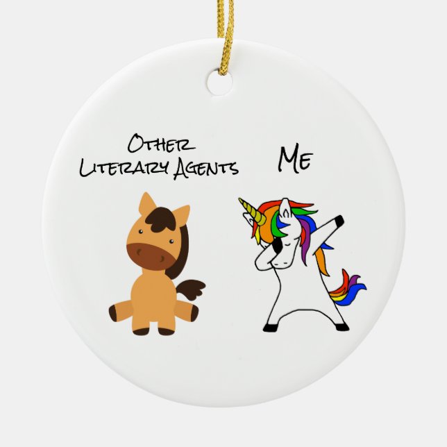 Other Literary Agents Unicorn Horse Ceramic Ornament (Front)