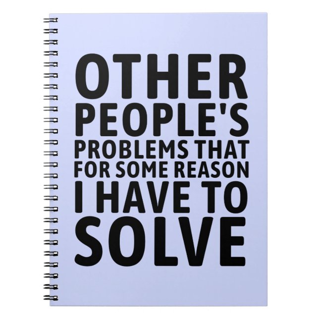 Other People's Problems Notebook (Front)