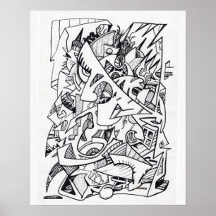 Other Planes of Here, ink drawing Poster