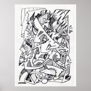 Other Planes of Here, ink drawing  Poster