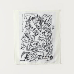 Other Planes of Here, ink drawing, Tapestry