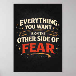 Other Side Of Fear - Success Motivational Poster