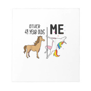 Other Unicorn 49 Year Olds Birthday And Me Gift Fo Notepad