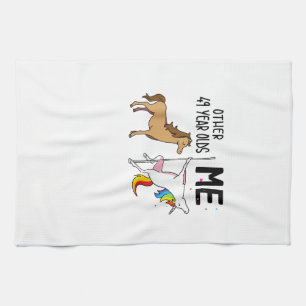 Other Unicorn 49 Year Olds Birthday And Me Gift Fo Tea Towel