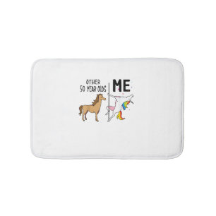 Other Unicorn 50 Year Olds Birthday And Me Gift Fo Bath Mat