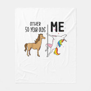 Other Unicorn 50 Year Olds Birthday And Me Gift Fo Fleece Blanket