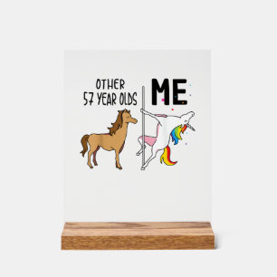 Other Unicorn 57 Year Olds Birthday And Me Gift Fo Acrylic Sign