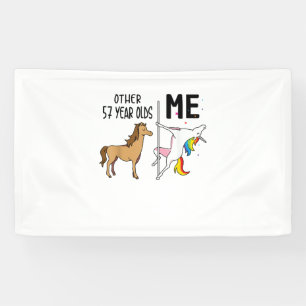 Other Unicorn 57 Year Olds Birthday And Me Gift Fo Banner
