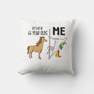 Other Unicorn 66 Year Olds Birthday And Me Gift Fo Cushion
