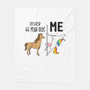 Other Unicorn 66 Year Olds Birthday And Me Gift Fo Fleece Blanket