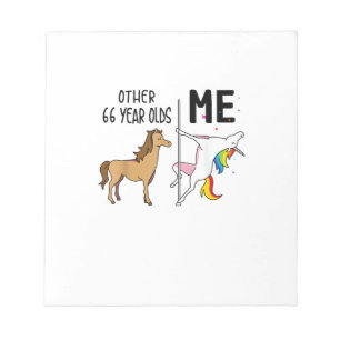 Other Unicorn 66 Year Olds Birthday And Me Gift Fo Notepad