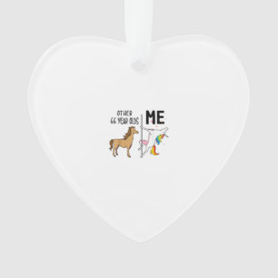 Other Unicorn 66 Year Olds Birthday And Me Gift Fo Ornament