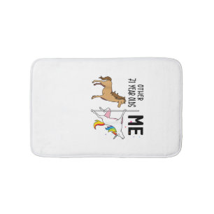 Other Unicorn 71 Year Olds Birthday And Me Gift Fo Bath Mat