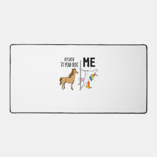 Other Unicorn 71 Year Olds Birthday And Me Gift Fo Desk Mat