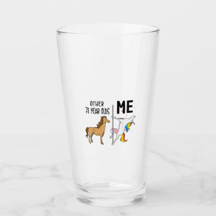 Other Unicorn 71 Year Olds Birthday And Me Gift Fo Glass