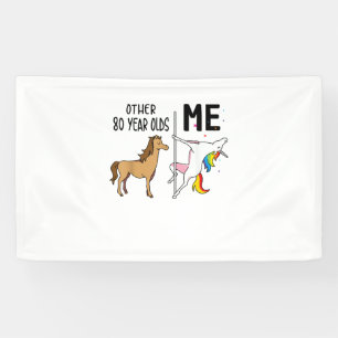 Other Unicorn 80 Year Olds Birthday And Me Gift Fo Banner
