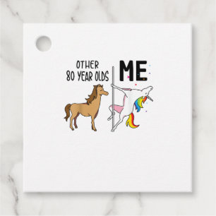 Other Unicorn 80 Year Olds Birthday And Me Gift Fo Favour Tags