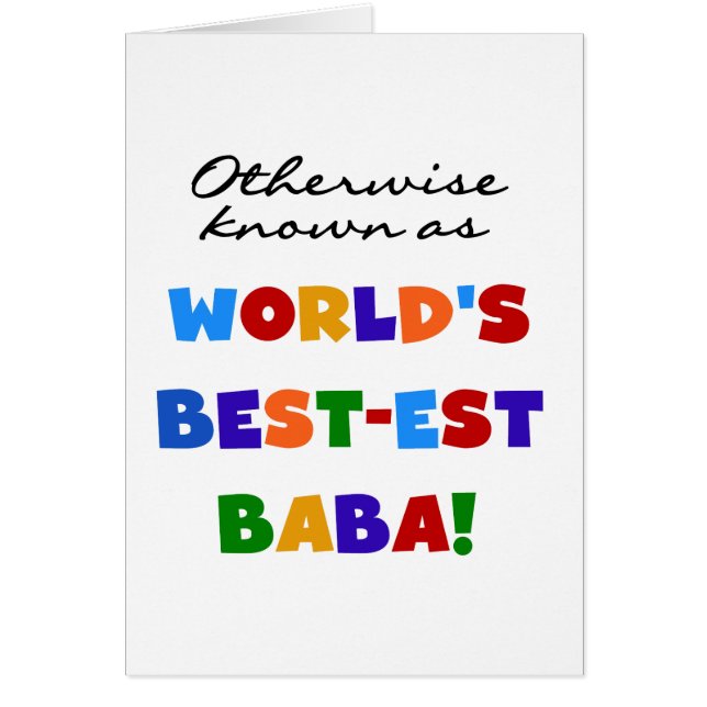 Otherwise Known as Best-est Baba T-shirts and Gift (Front)