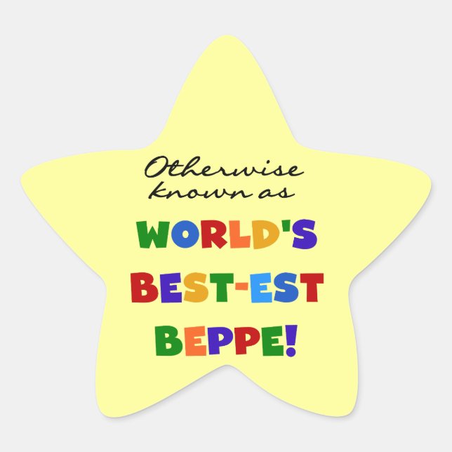 Otherwise Known as Best-est Beppe Star Sticker (Front)