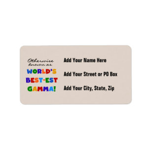 Otherwise Known as Best-est Gamma Gifts Label