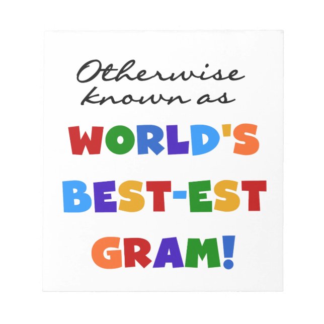 Otherwise Known as Best-est Gram Gifts Notepad (Front)