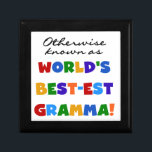 Otherwise Known as Best-est Gramma Gifts Gift Box<br><div class="desc">Best Gramma notebooks,  pitchers,  mugs,  cards,  stickers,  gramma keepsakes,  magnets,  and other gramma apparel and gifts with text that reads "Otherwise known as World's Best-est Gramma!". If you call your grandma "gramma" these are for her!</div>