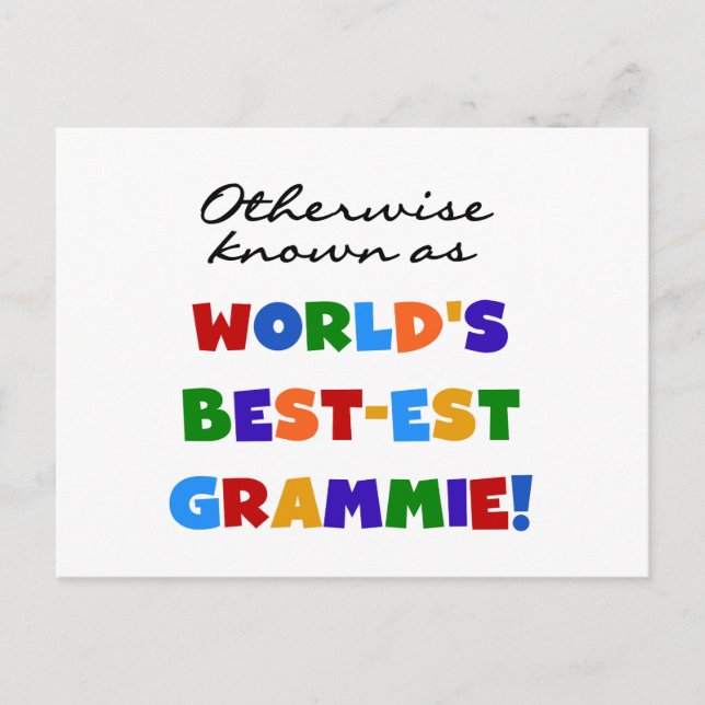 Otherwise Known as Best-est Grammie T-shirts Postcard (Front)