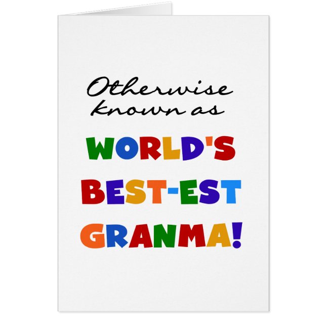 Otherwise Known as Best-est Granma Gifts (Front)