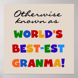 Otherwise Known as Best-est Granma Gifts Poster