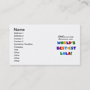 Otherwise Known as Best-est Lola Gifts Business Card
