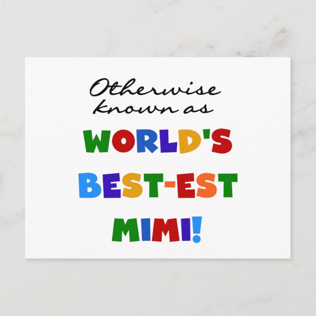 Otherwise Known as Best-est Mimi Gifts Postcard (Front)
