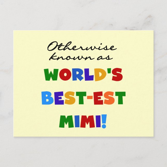 Otherwise Known as Best-est Mimi Gifts Postcard (Front)