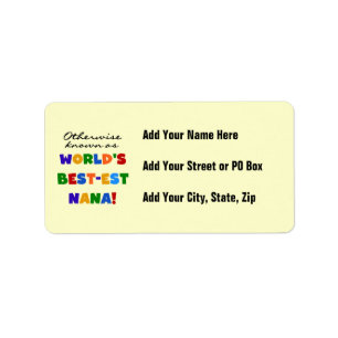 Otherwise Known as Best-est Nana Tshirts Label